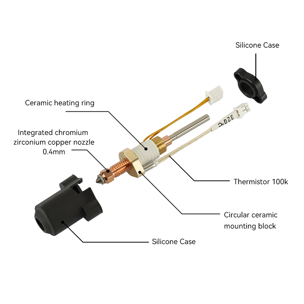 Hotend For Creality K1C K1 MAX - High Flow Ceramic Hotend ulasan dan harga