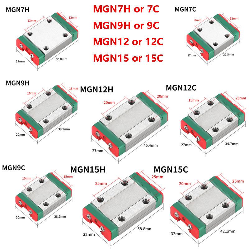2PCS MGN7C MGN7H MGN9C MGN9H M - Linear Rail Mgn12H Set ulasan dan harga