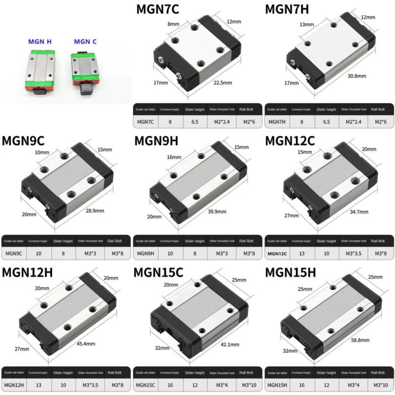 1PCS MGN7C MGN7H MGN9C MGN9H M - Linear Rail Mgn12H Set ulasan dan harga